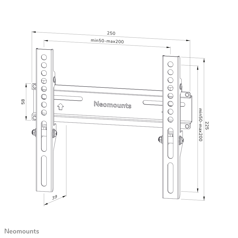 Neomounts WL30-350BL12 TV-Wandhalterung 24-55" - fest - abschließbar